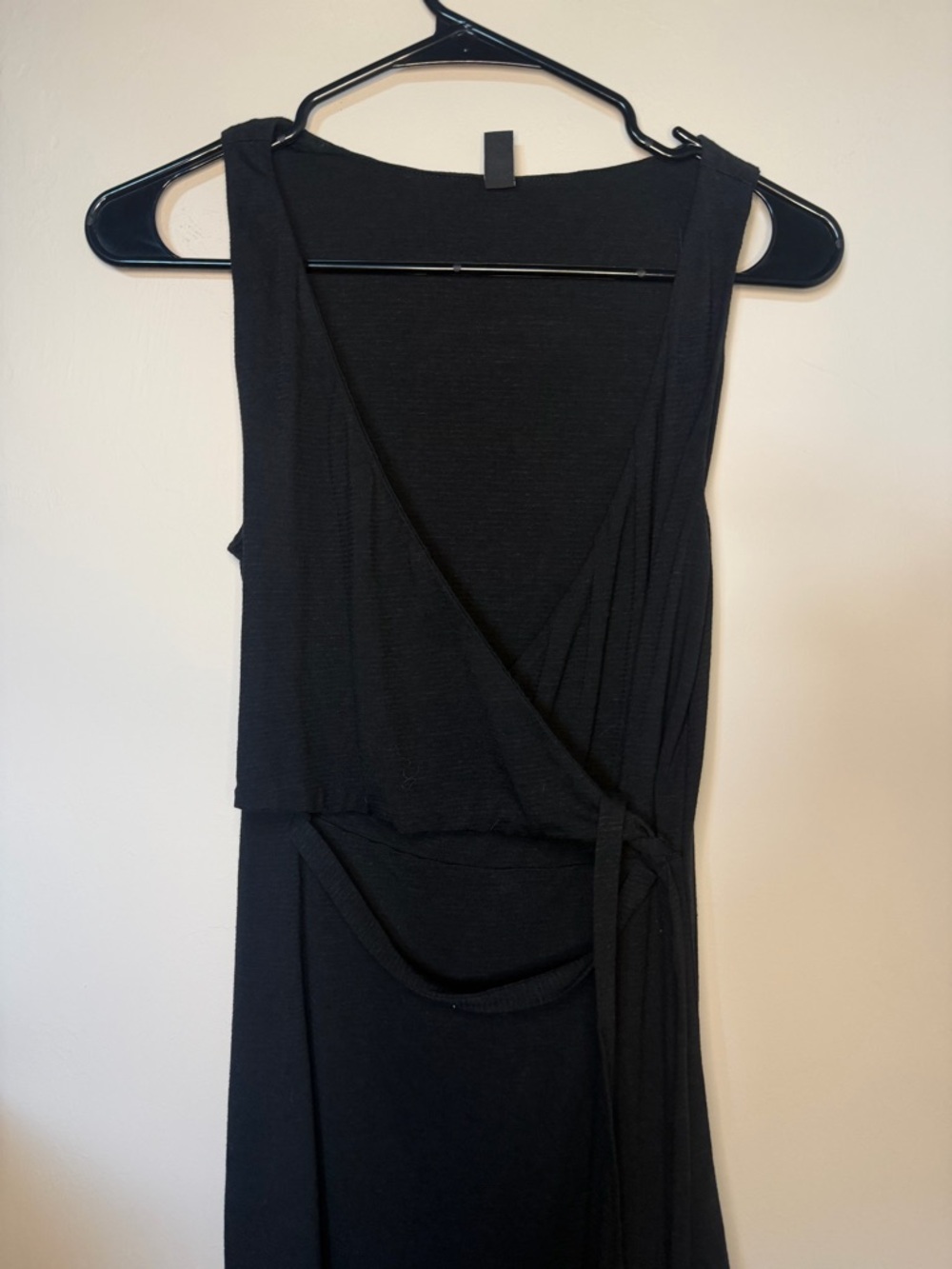 Gentle Fawn Black Sleeveless Wrap Dress